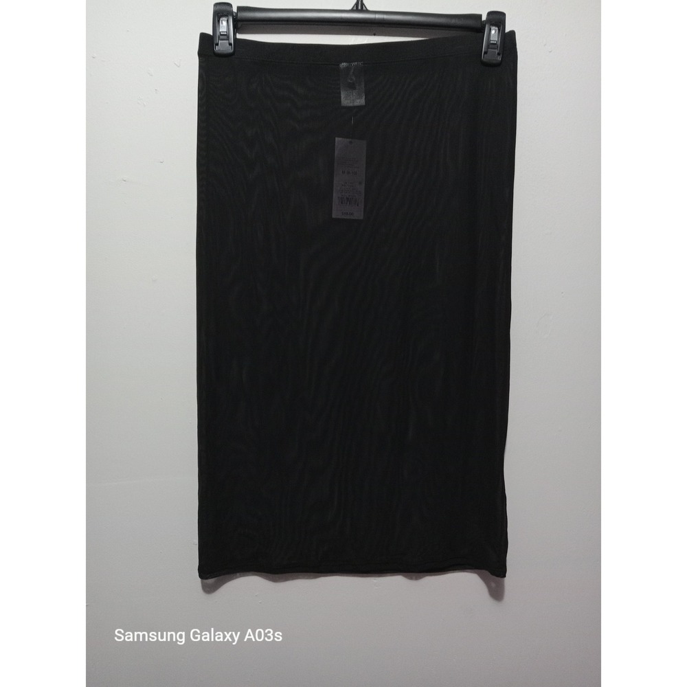 Wild Fable Black Mesh Skirt Bodycon Pencil See Through Sexy Size M